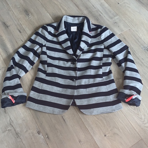 Gap Academy Blazer Grey/Navy Stripe 4/Small - Picture 5 of 8